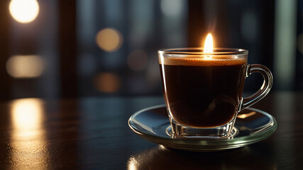 Fototapeta premium cup of coffee with beans