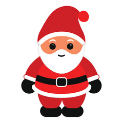 Christmas Santa Claus vector silhouette on white background.