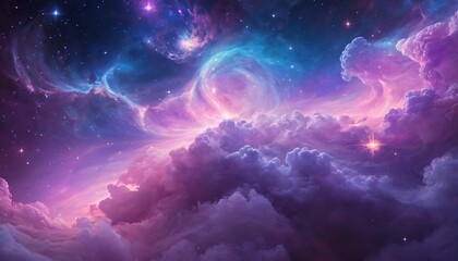 Fototapeta premium galaxy nebula purple blue wallpaper background interstellar, bright, way, graphic, beautiful, pink, world, wallpaper, black, glowing, color, starlight, orbit, stars, explosion, system, futuristic, 