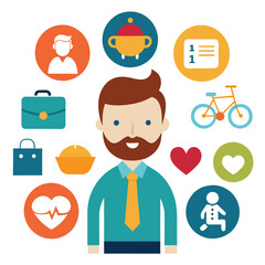 set of business people icons