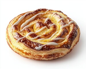 Freshly Baked Danish Pastry with Flaky Layers and Sweet Filling Perfect for Breakfast or Dessert - High Resolution Food Photography
