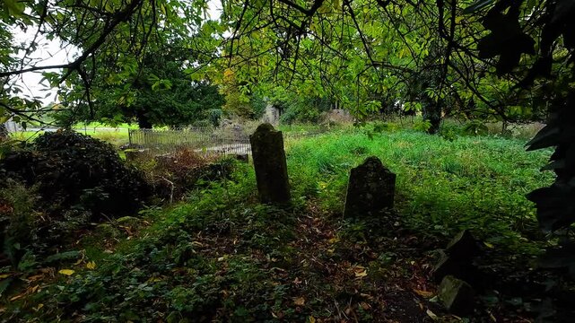 Ireland dark places forgotten graveyard in rural Ireland final resting place