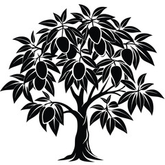 vibrant mango tree vector.