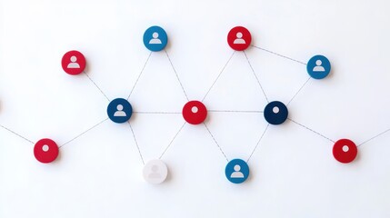 Obraz premium Global Network Connection, Interconnected Users in a Digital World