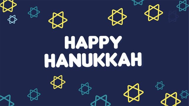 happy hanukkah day with jewish star