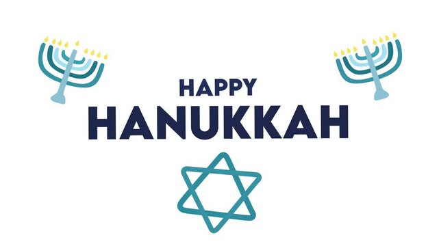 happy hanukkah day with jewish star