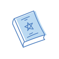 Bible hand draw doodle vector icon