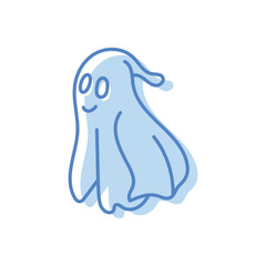 Ghost hand draw doodle vector icon