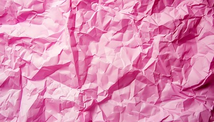 a close up of a pink crumpled paper