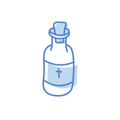 Holy water hand draw doodle vector icon