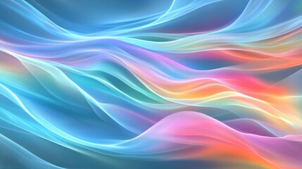 Obraz premium Abstract background with flowing lines in blue, turquoise, pink, and orange colors.