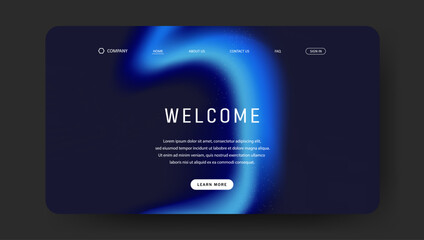 Naklejka premium futuristic landing page background with gradient mesh, Website UI design