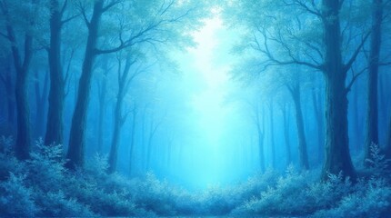 misty forest in the morning