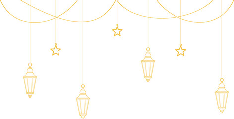 Hanging Islamic Lantern Border