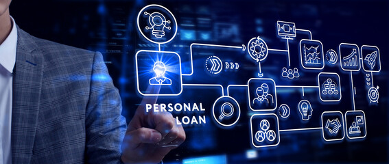 Business, Technology, Internet and network concept. Loan personal finance.