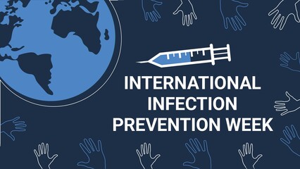 International Infection Prevention Week web banner design illustration 