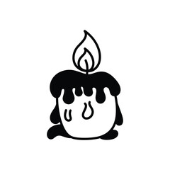 Candle hand draw doodle vector icon