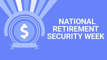 National Retirement Security Week web banner design illustration 