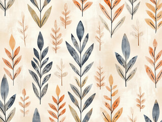 Ethnic watercolor pattern illustration, Generative AI