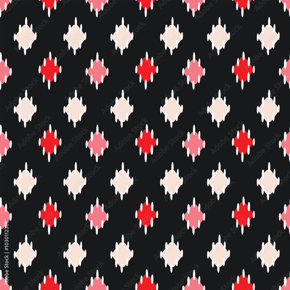 Poster Japanese Pretty Diamond Vector Seamless Pattern