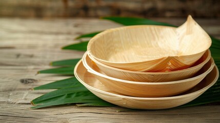 Palm Leaves: Used for crafting biodegradable plates and packaging, palm leaves decompose quickly and are compostable, posing no threat to the environment.
