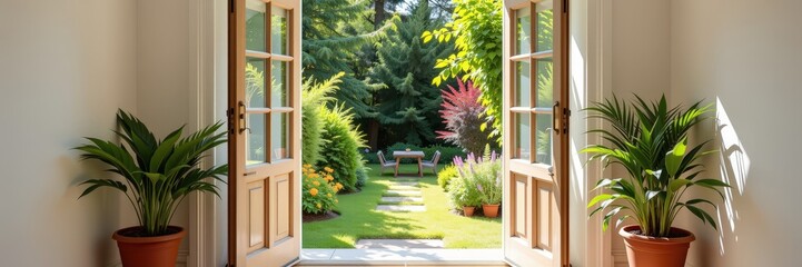 Obraz premium window with flowers