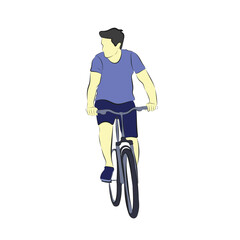 illustration of a man cycling