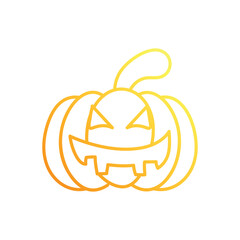 Pumpkin hand draw doodle vector icon