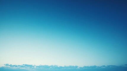 Fototapeta premium Serene Blue Sky Horizon