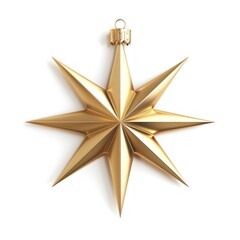 Obraz premium Christmas gold star tree eight-pointed accessories.