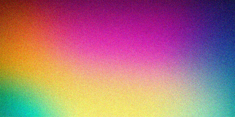 Fototapeta premium Colorful Gradient Background with Noise Texture Effects. glowing Vibrant grainy gradient background, colorful noise texture, retro banner poster cover backdrop header design.