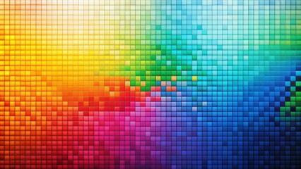 Vibrant Pixel Art Gradient Background with Seamless Dithering in Bright Colors for Digital Design and Creative Projects