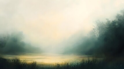 Fototapeta premium 4. **A serene, blurred landscape of soft hues, inviting focus on the central product.