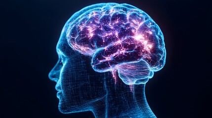 A Constellation of Interconnected Pathways of an Imaginative,Problem-Solving Brain in 3D Render