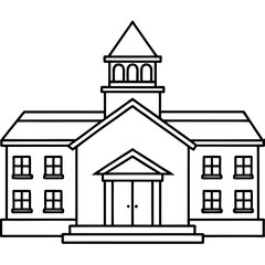 illustration of school building