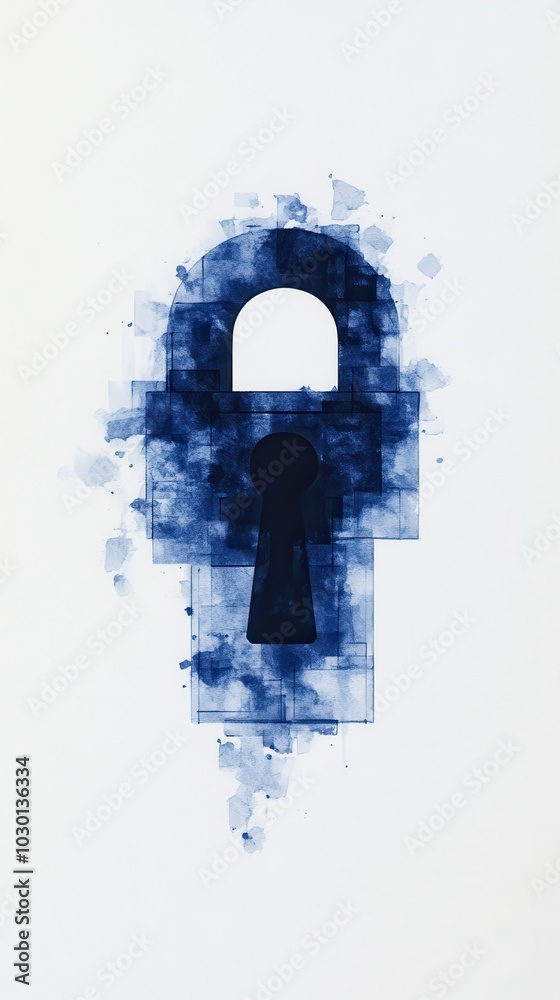 Poster Watercolor lock.