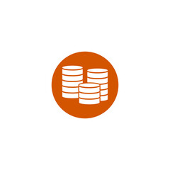 Coins icon isolated on transparent background