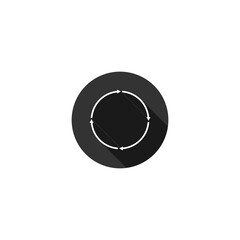 Circle arrow. Reload arrow icon isolated on transparent background