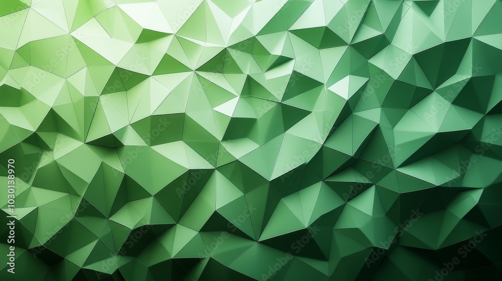 Sticker Abstract Geometric Green Triangles