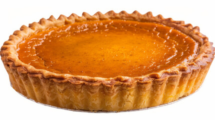 Pumpkin pie, isolated on white background