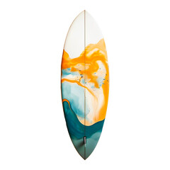 Surf board on transparent background. Generative ai design art.