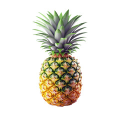 Fototapeta premium Pineapple isolated on transparent background. Generative ai design.