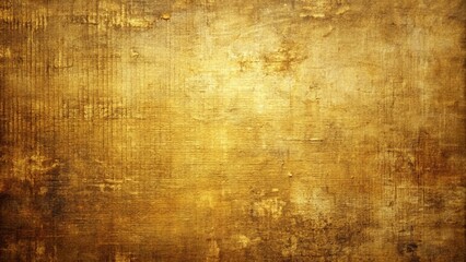 Fototapeta premium A textured canvas of golden hues, with a captivating depth of patina and subtle variations in light and shadow, reminiscent of an age-old parchment