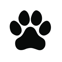 Cat or dog paw icon. Paw icon. Paw silhoutte on white background © Mubbashir