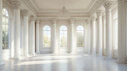 Obraz premium Elegant Neoclassical Ballroom Interior