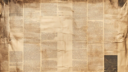 Fototapeta premium Newspaper paper grunge vintage old aged texture background. 