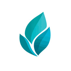 Green leaf logo template. Premium symbol Vector illustration. Minimal design template for business identity