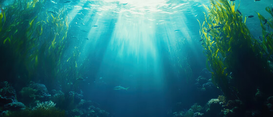 Fototapeta premium Enchanting Underwater City with Ethereal Beauty