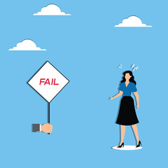 Businesswoman failed the review, Business Strategy