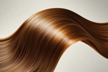 Elegant side view of shiny, keratin-treated long hair displaying smooth strands and vibrant color